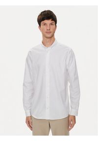 Calvin Klein Koszula K10K113211 Biały Slim Fit. Kolor: biały. Materiał: bawełna