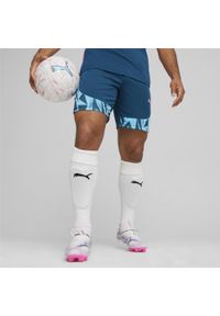 Spodenki Puma Individualfinal Shorts, Mężczyźni. Kolor: niebieski. Materiał: poliester, materiał