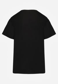 Renee - Czarny T-shirt Bluzka z Bawełny z Krótkim Rękawem i Aplikacją Kwiatu Dimasa. Okazja: na randkę, na imprezę, na urodziny. Kolor: czarny. Materiał: bawełna. Długość rękawa: krótki rękaw. Długość: krótkie. Wzór: aplikacja, kwiaty. Sezon: lato. Styl: glamour, klasyczny, elegancki #6