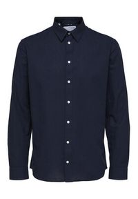 Selected Homme Koszula 16079052 Granatowy Regular Fit. Kolor: niebieski. Materiał: bawełna #5
