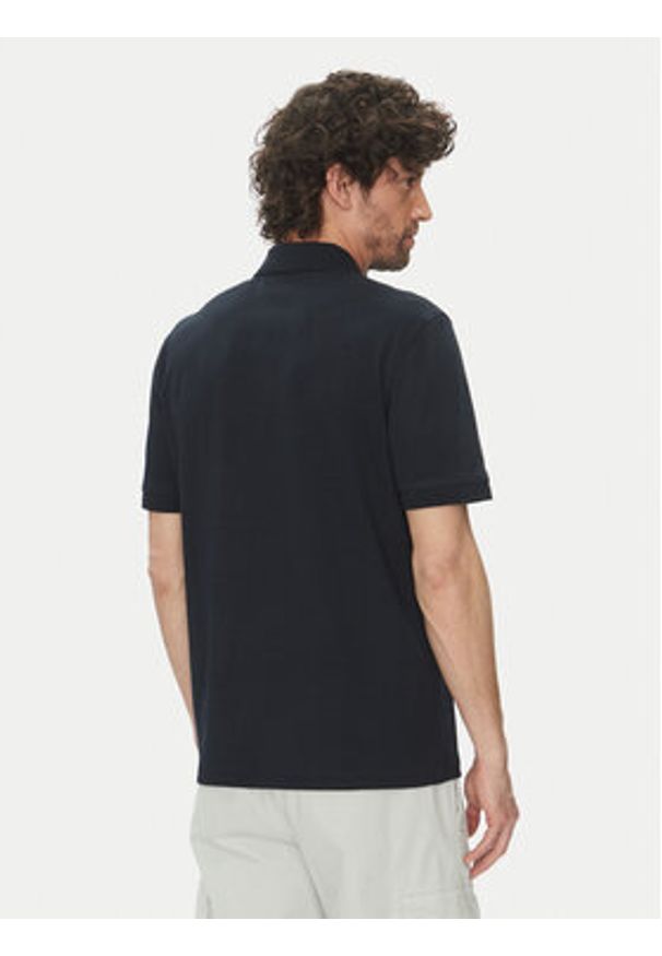 BOSS Polo Pe_Interlock 50520109 Granatowy Regular Fit. Typ kołnierza: polo. Kolor: niebieski. Materiał: bawełna