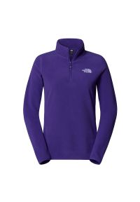 Bluza The North Face 100 Glacier 1/4 Zip Fleece 0A855MNL41 - fioletowa. Kolor: fioletowy. Materiał: polar, dzianina, poliester. Styl: klasyczny. Sport: narciarstwo