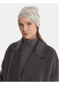 Coach Czapka CCT78 Beżowy. Kolor: beżowy. Materiał: poliester #4