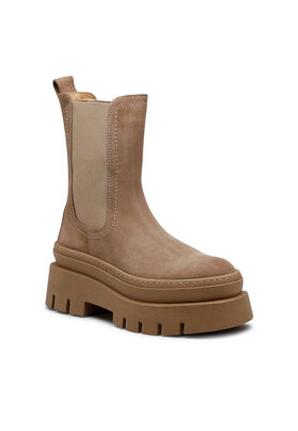 Badura Sztyblety 8118-02 Beżowy. Kolor: beżowy. Materiał: skóra