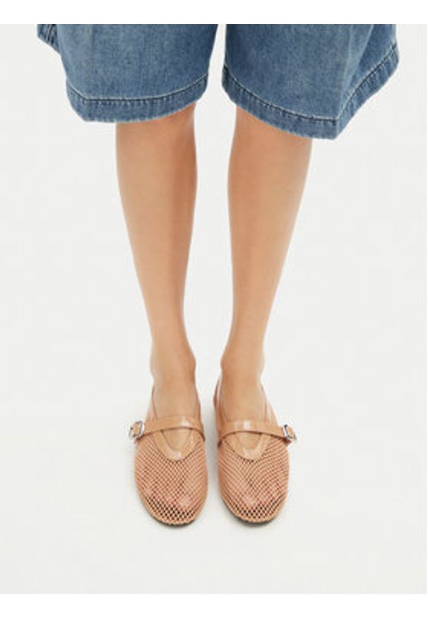 Badura Baleriny MIMOSA-SLT-24067P-52 Beżowy. Kolor: beżowy. Materiał: materiał