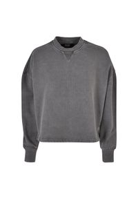Damski gruby frotte crew neck jumper Urban Classics. Kolor: czarny. Materiał: polar, materiał. Sezon: zima #1