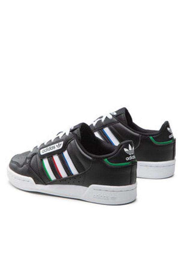 Adidas - adidas Sneakersy Continental 80 Stripes J GW6643 Czarny. Kolor: czarny. Materiał: skóra