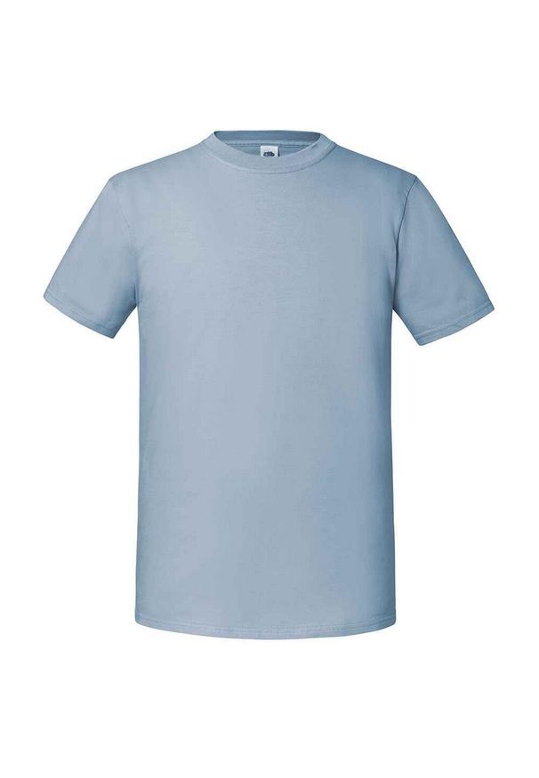 FRUIT OF THE LOOM - Męska Koszulka Iconic 195 Z Bawełny Premium Ringspun. Kolor: niebieski. Materiał: bawełna. Sport: turystyka piesza