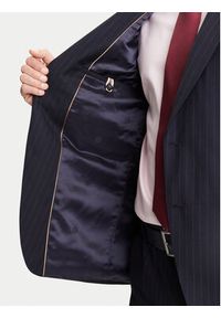BOSS Garnitur H-Huge 50546121 Granatowy Slim Fit. Kolor: niebieski. Materiał: wełna #10