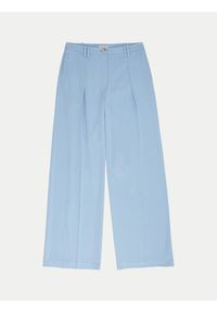 Tom Tailor Spodnie materiałowe 1040686 Błękitny Wide Leg. Kolor: niebieski. Materiał: wiskoza