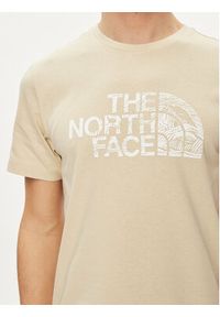 The North Face T-Shirt Woodcut Dome NF0A87NX Beżowy Regular Fit. Kolor: beżowy. Materiał: bawełna