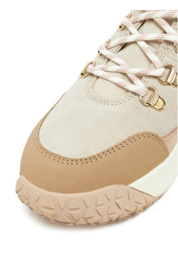 Geox Sneakersy D Oliviera + Grip D36VNC 02232 C5322 Beżowy. Kolor: beżowy. Materiał: nubuk, skóra