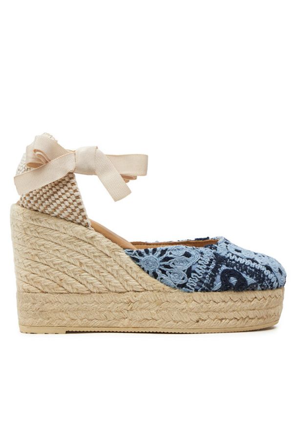 Manebi Espadryle Yucatan Wedge Espadrilles G 0.4 WV Niebieski. Kolor: niebieski. Materiał: materiał