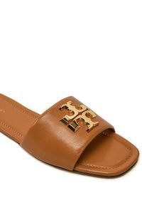 Tory Burch Klapki Eleanor Slide 157966 Brązowy. Kolor: brązowy. Materiał: skóra #4