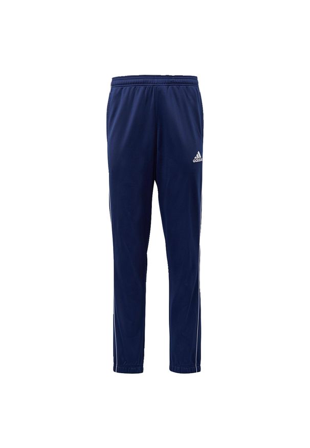 Adidas - Core 18 Spodnie Dresowe 585. Kolor: niebieski, biały, wielokolorowy. Materiał: dresówka