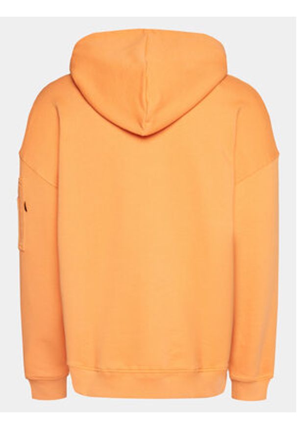 Alpha Industries Bluza Essentials 146335 Pomarańczowy Relaxed Fit. Kolor: pomarańczowy. Materiał: syntetyk