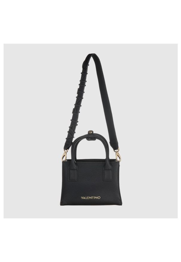 Valentino by Mario Valentino - VALENTINO Czarna torebka o teksturze skóry seychelles shopping. Kolor: czarny. Materiał: skórzane