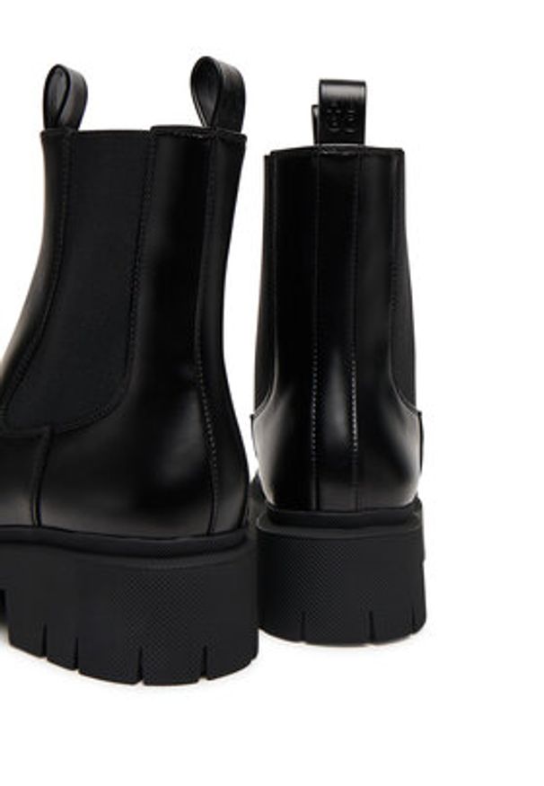 Hugo - HUGO Sztyblety Kris 50548214 Czarny. Kolor: czarny. Materiał: skóra