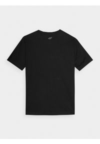 4f - T-shirt oversize gładki męski. Kolor: czarny. Materiał: bawełna. Wzór: gładki #2