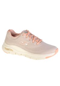 skechers - Buty do chodzenia damskie, Skechers Arch Fit-Big Appeal. Zapięcie: sznurówki. Kolor: wielokolorowy, beżowy, pomarańczowy, żółty. Materiał: materiał, tkanina, syntetyk. Szerokość cholewki: normalna. Sport: turystyka piesza