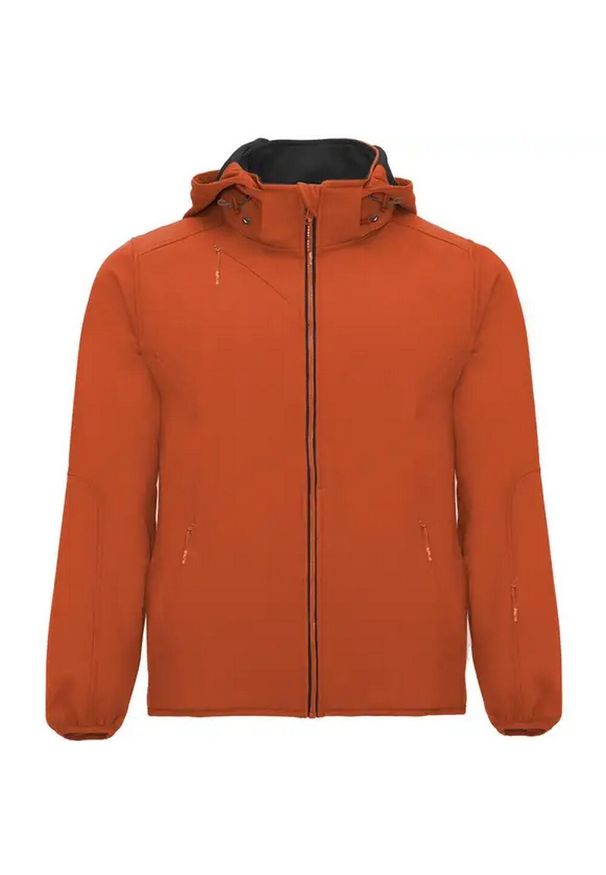 ROLY - Męska Kurtka Soft Shell Siberia. Kolor: pomarańczowy. Sport: turystyka piesza
