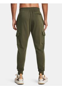 Spodnie męskie Under Armour Rival Fleece Cargo Jogger. Kolor: zielony. Materiał: dresówka