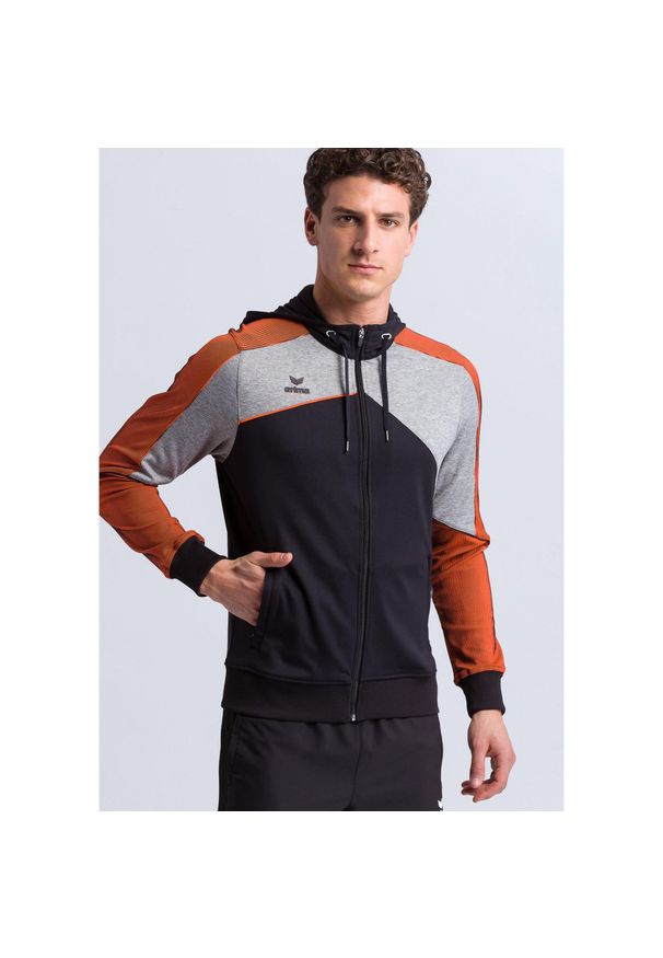 ERIMA - Kurtka z kapturem Erima Premium One 2.0. Typ kołnierza: kaptur. Kolor: szary, wielokolorowy, czarny. Sport: piłka ręczna