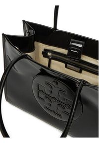 Tory Burch Torebka Ella Bio Patent Small Tote 161876 Czarny. Kolor: czarny. Materiał: skórzane