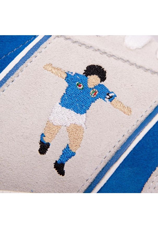 COPA FOOTBALL - Buty dla dorosłych - Maradona Neapol - Niebiesko-Białe. Kolor: biały. Sport: piłka nożna