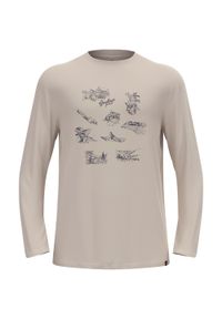 Odlo - Koszulka z długim rękawem męska ODLO Merino 200 Tourist T-Shirt. Kolor: szary. Długość rękawa: długi rękaw. Długość: długie #1