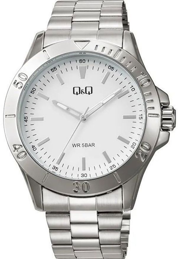 Zegarek Q&Q Q07C-002P męski wodoszczelny biała tarcza .. Kolor: biały