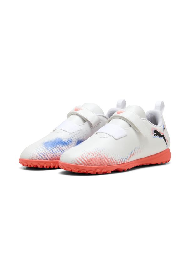 Puma - Młodzieżowe buty piłkarskie FUTURE 8 PLAY TT PUMA White Black Glowing Red. Kolor: czerwony, biały, wielokolorowy, czarny. Sport: piłka nożna
