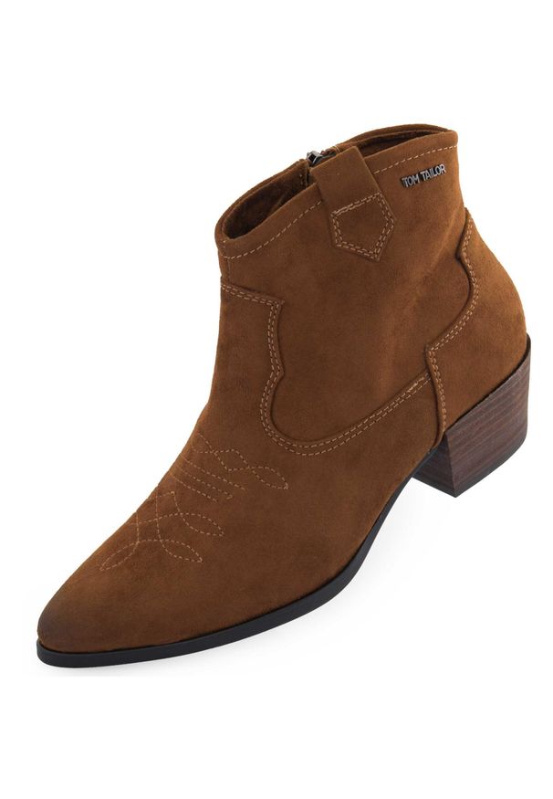 Skórzane Botki Tom Tailor Cognac dla Kobiet - Rozmiar 43. Kolor: czerwony, różowy, wielokolorowy. Materiał: zamsz. Sezon: wiosna, jesień. Sport: turystyka piesza