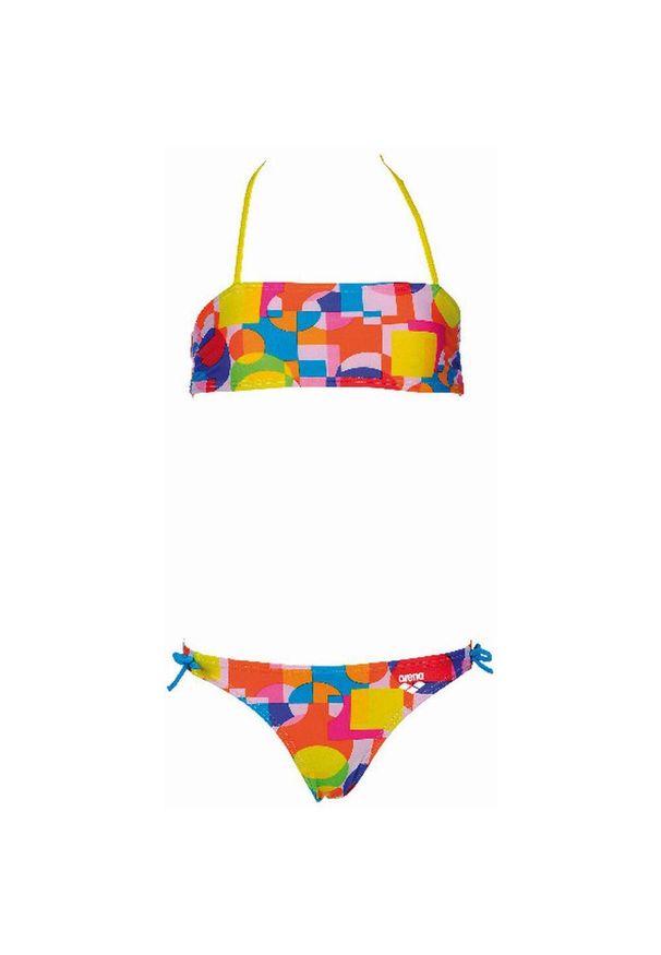 Strój kąpielowy dziewczęcy dwuczęściowy na basen plażę Arena Marble. Kolor: czerwony, niebieski, wielokolorowy, żółty