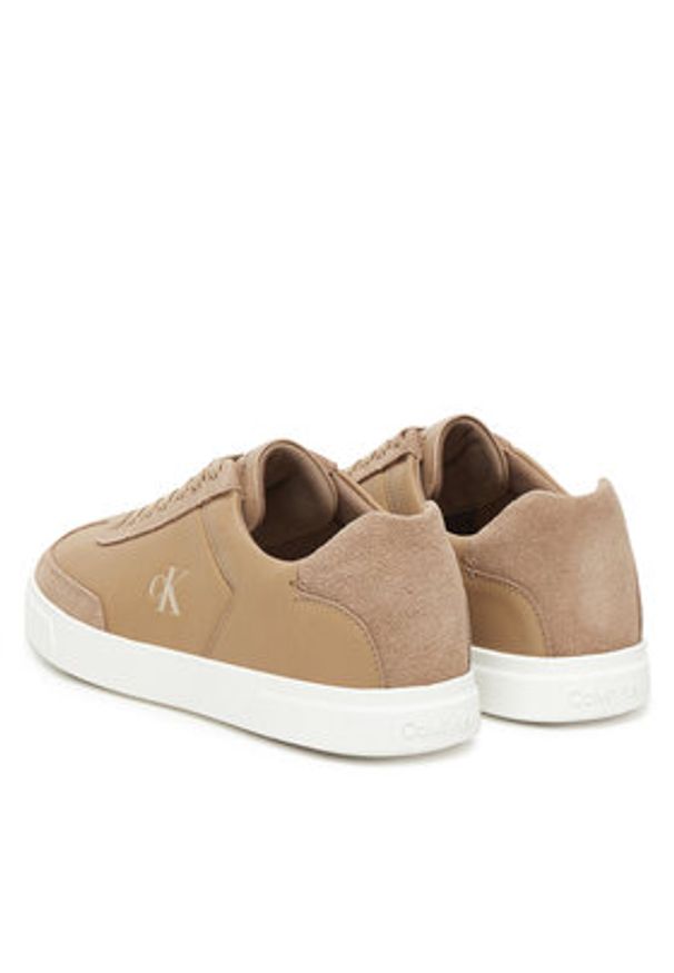Calvin Klein Sneakersy Low Pro Cups Lth Mix Mg HW0HW02825 Beżowy. Kolor: beżowy. Materiał: skóra