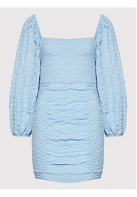 DeeZee Sukienka codzienna Gessa 12250 Błękitny Slim Fit. Okazja: na co dzień. Kolor: niebieski. Materiał: bawełna. Typ sukienki: proste. Styl: casual #4