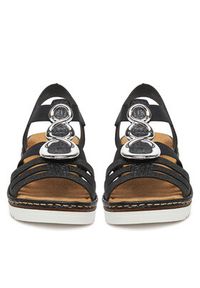 Rieker Sandały 679L4-00 Czarny. Kolor: czarny. Materiał: syntetyk, materiał #6