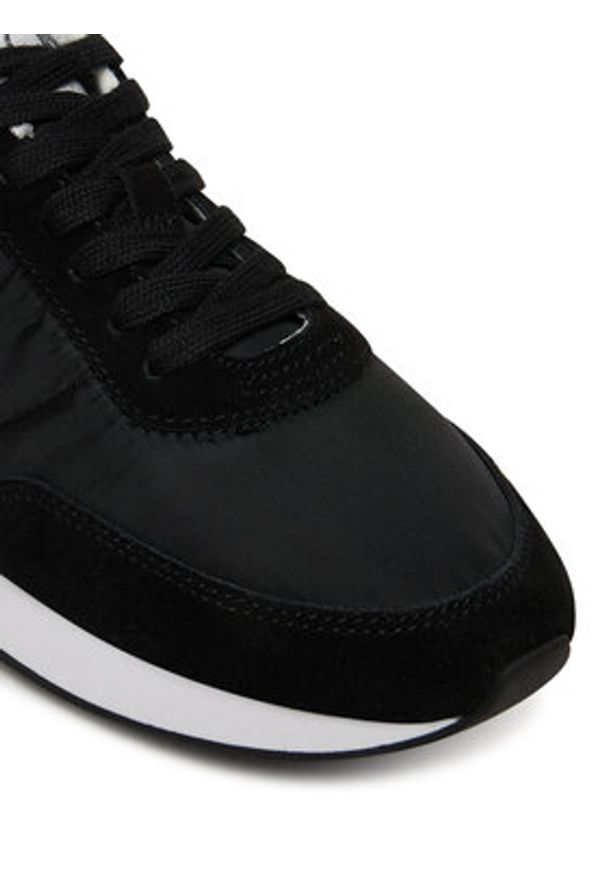 Calvin Klein Sneakersy Retro Runner Lace Up Nylon Mg YW0YW01990 Czarny. Kolor: czarny. Materiał: materiał