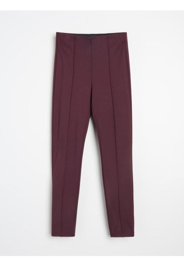 Sinsay - Legginsy z gumką w pasie - czerwony. Kolor: czerwony