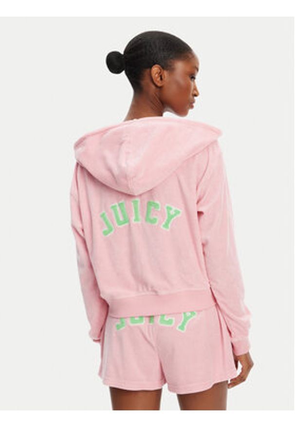 Juicy Couture Bluza Nala JCWAS125321 Różowy Oversize. Kolor: różowy. Materiał: bawełna