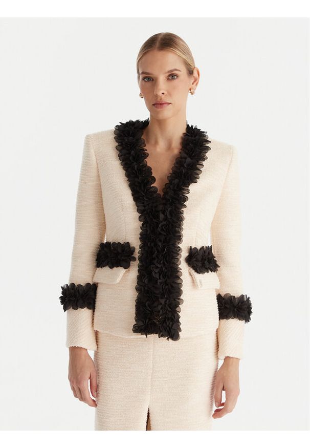 Babylon Marynarka S00750 Écru Regular Fit. Materiał: syntetyk