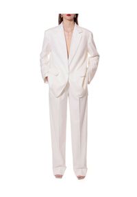 AGGI - Białe spodnie Frankie Aesthetic. Stan: podwyższony. Kolor: biały. Materiał: materiał #2