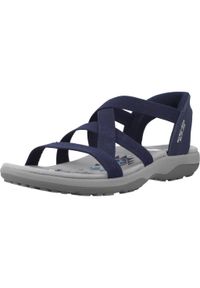 skechers - Sandały SKECHERS REGGAE SLIM Niebieski. Kolor: niebieski. Materiał: tkanina. Sezon: lato