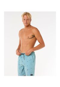 Spodenki surfingowe męskie Rip Curl Hula Breach Volley Niebieski. Kolor: niebieski