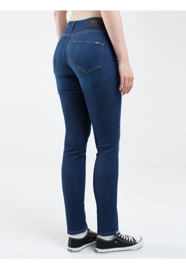 Big-Star - Jeansy damskie slim niebieskie Kitty 447. Stan: obniżony. Kolor: niebieski. Styl: klasyczny