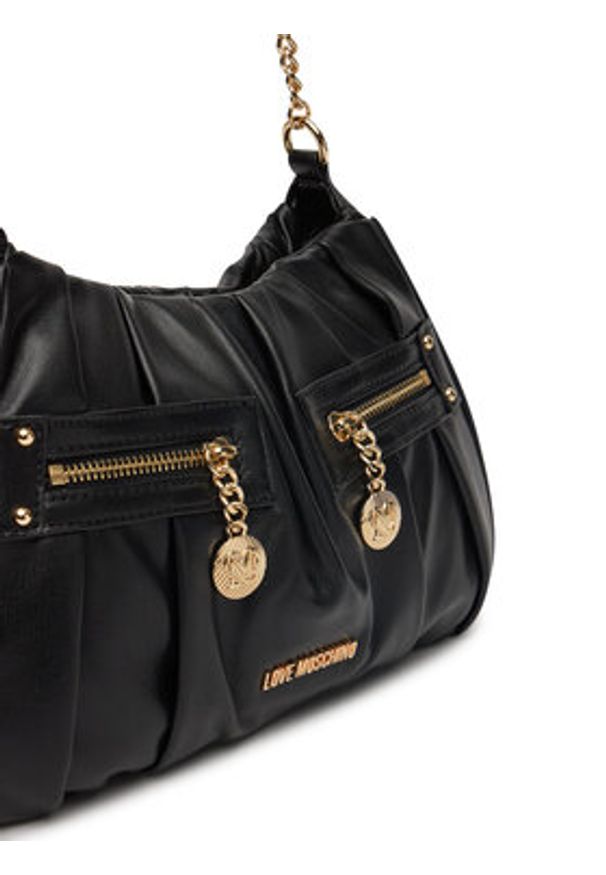 Love Moschino - LOVE MOSCHINO Torebka JC4214PP0MKB0000 Czarny. Kolor: czarny. Materiał: skórzane