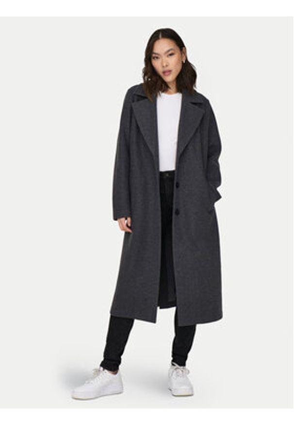 only - ONLY Płaszcz przejściowy Emma 15313657 Szary Regular Fit. Kolor: szary. Materiał: syntetyk