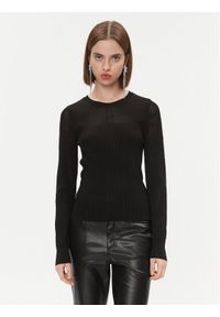 DKNY Sweter P3GSBK42 Czarny Regular Fit. Kolor: czarny. Materiał: wiskoza #1