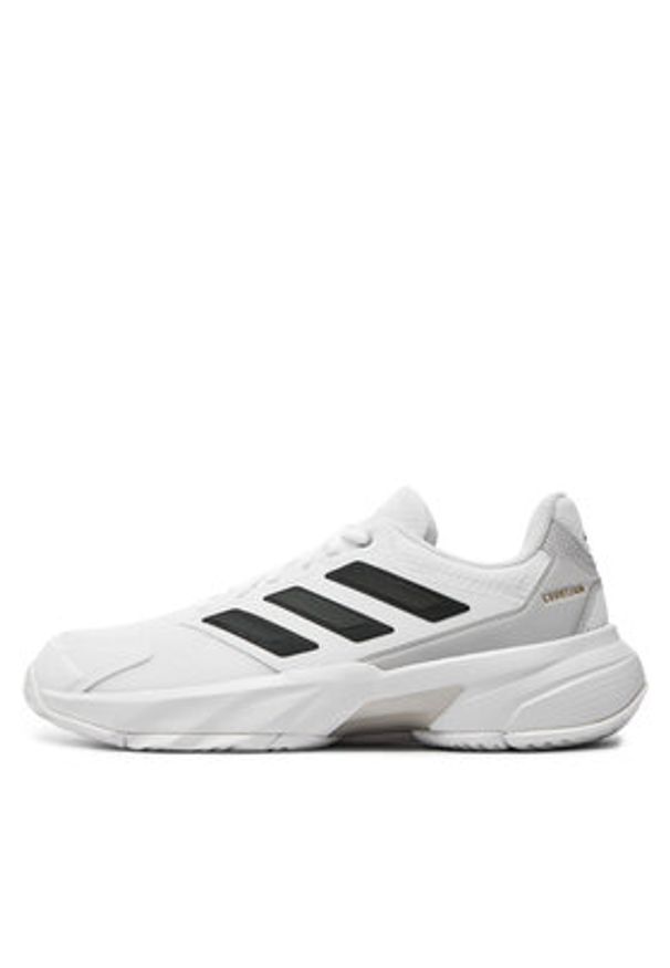 Adidas - adidas Buty do tenisa CourtJam Control 3 Tennis IF7888 Biały. Kolor: biały. Materiał: mesh. Sport: tenis