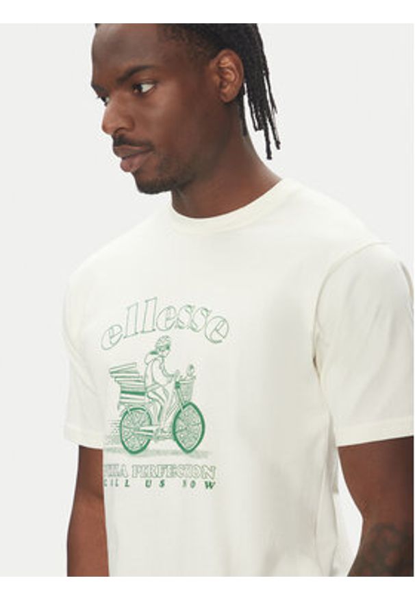Ellesse T-Shirt Mellino SHZ21848 Biały Regular Fit. Kolor: biały. Materiał: bawełna